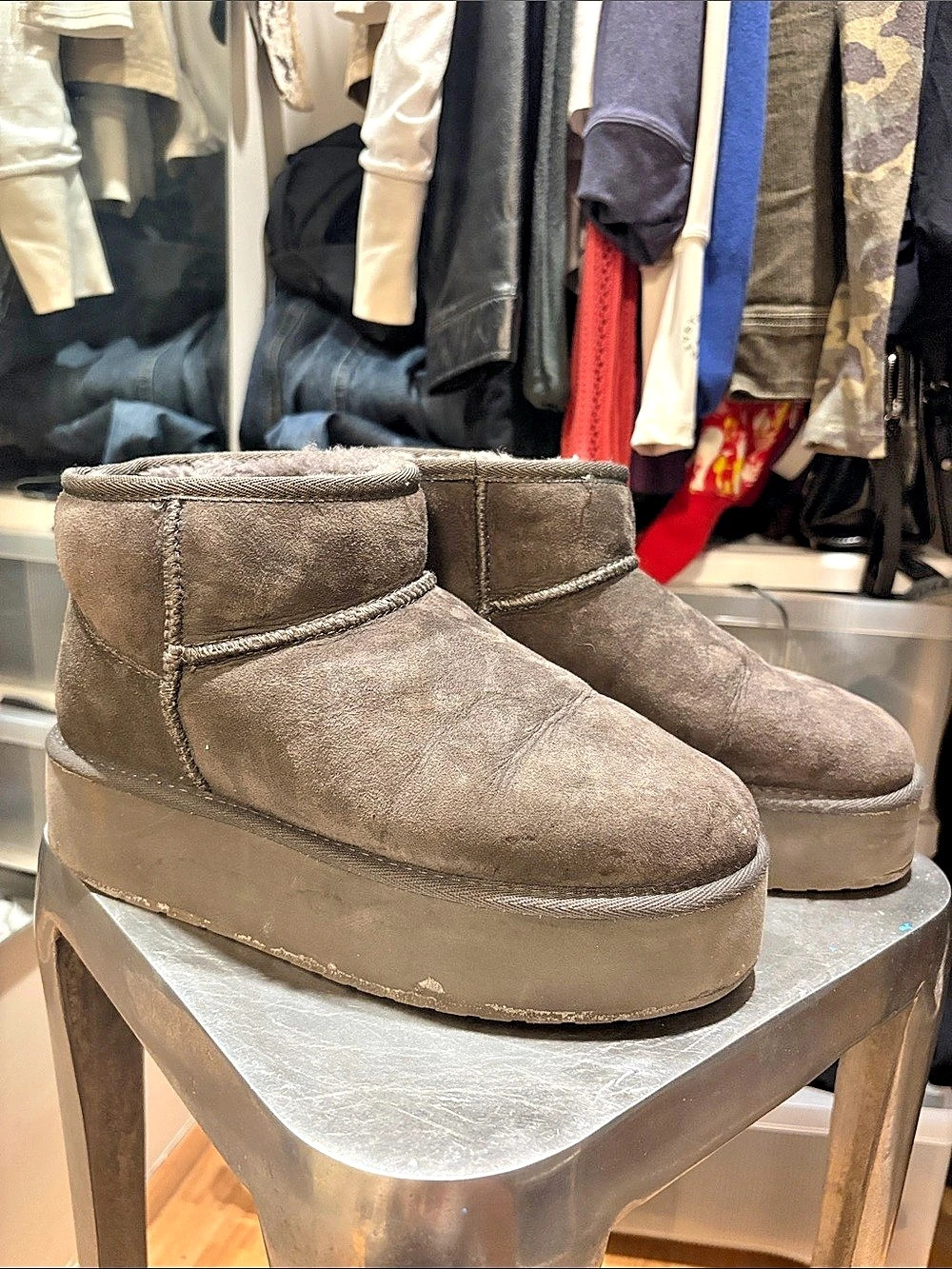 EMU Australia Gray Platform Winter Boots US 9